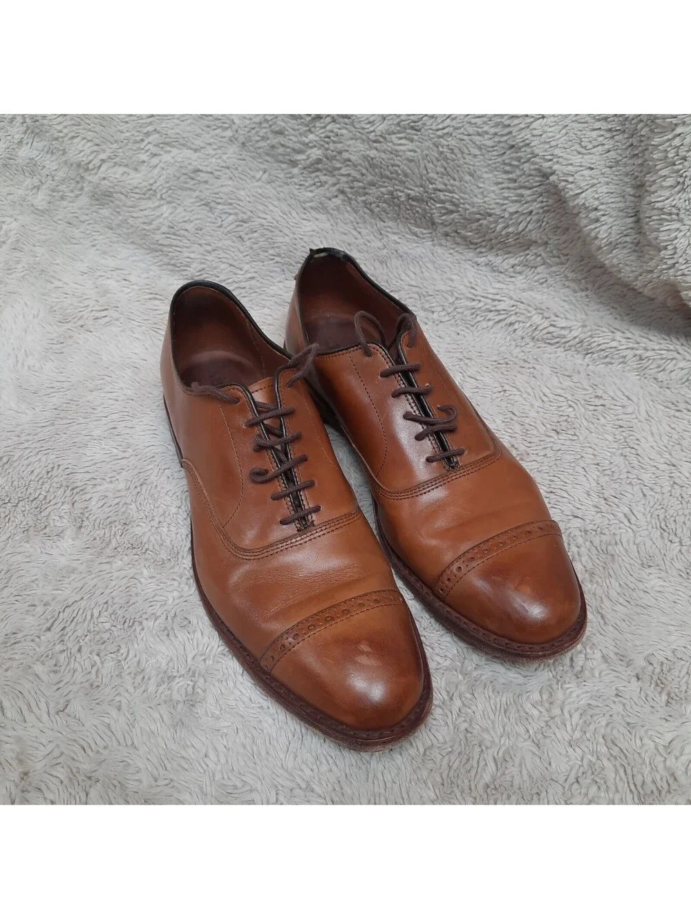 Allen Edmonds FIFTH AVENUE Brown Leather Cap Toe Oxford 5735 Size 11 B